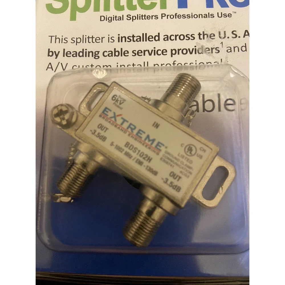 Splitter Pro Splitter Two Way Extreme Broadband Engineering BDS102H Cable New‎